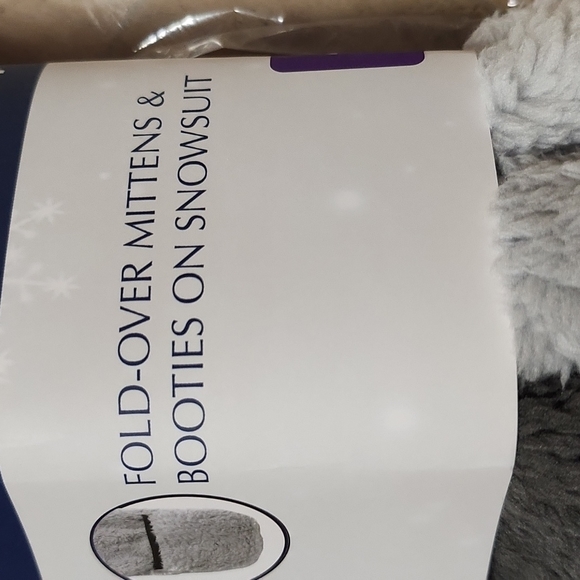 Snozu Infant 2-piece Fleece Set, Blue nwt 9/12m grey/dark charcoal - Picture 3 of 4